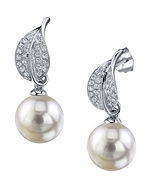 South Sea Pearl & Diamond Eva Earrings