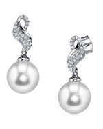 South Sea Pearl & Diamond Melanie Earrings