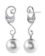 South Sea Pearl & Diamond Opera Earrings
