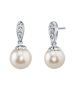 Akoya Pearl & Diamond Sarah Earrings- Choose Your Pearl Color