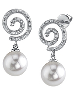 Akoya Pearl & Diamond Valerie Earrings- Choose Your Pearl Color