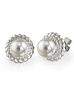 Japanese Akoya Diamond & Pearl Alicia Earrings