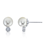 Akoya Diamond & Pearl Erin Earrings