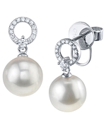 Akoya Pearl & Diamond Joyce Earrings
