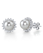 Akoya Pearl & Diamond Solar Earrings