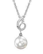 Akoya Pearl & Diamond Symphony Pendant- Choose Your Pearl Color