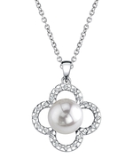 Akoya Pearl Clover Pendant- Choose Your Pearl Color