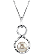 Akoya Pearl Infinity Pendant- Choose Your Pearl Color