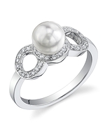 Akoya Pearl & Diamond Solaris Ring