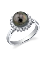 Tahitian Pearl & Diamond Solar Ring