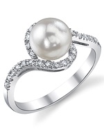 Akoya Pearl & Diamond Cheryl Ring