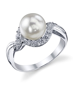 Akoya Pearl & Diamond Shira Ring