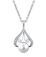 South Sea Pearl & Diamond Kiss Pendant