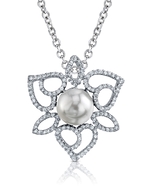South Sea Pearl & Diamond Butterfly Pendant