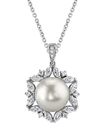 South Sea Pearl & Diamond Solar Pendant