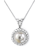 White South Sea Diamond & Pearl Alicia Pendant