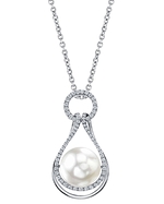South Sea Pearl & Diamond Victoria Pendant