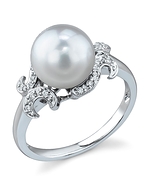 South Sea Pearl Crown Jewel Ring