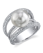 South Sea Pearl & Diamond Eternity Ring