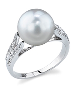 10mm South Sea Pearl & Diamond Embrace Ring