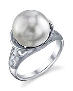 South Sea Pearl & Diamond Shannon Ring