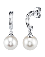 White Freshwater Sally Pearl Earrings