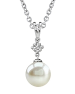 Freshwater Pearl & Diamond Bella Pendant- Choose Your Pearl Color