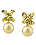 Golden Pearl Dorothy Earrings