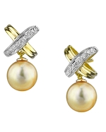 Golden Pearl Janet Earrings