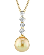 Golden South Sea Pearl & Diamond Julia Pendant
