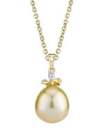 Golden South Sea Pearl Twister Pendant