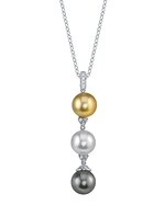 South Sea Multicolor Pearl & Diamond Audrey Pendant