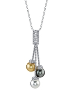 South Sea Multicolor Pearl & Diamond Claire Pendant