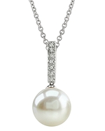 South Sea Pearl & Diamond Dangling Pendant
