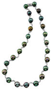 Ultimate Tahitian Pearl & Diamond Necklace - AAAA Quality