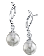 South Sea Pearl & Diamond Madison Earrings
