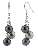 Tahitian South Sea Pearl Cluster Earrings