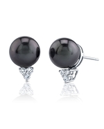 Tahitian Pearl & Diamond Sea Breeze Earrings
