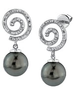 Tahitian Pearl & Diamond Valerie Earrings