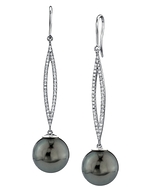 Tahitian Pearl & Diamond Kara Earrings