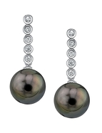 Tahitian Pearl & Diamond Maya Earrings