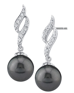 Tahitian Pearl & Diamond Gracie Earrings