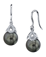 Tahitian Pearl & Diamond Alice Earrings