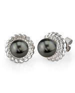 Tahitian Pearl & Diamond Alicia Earrings