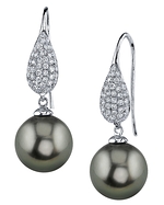 Tahitian South Sea Pearl & Diamond Brooklyn Earrings