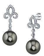 Tahitian South Sea Pearl & Diamond Caroline Earrings