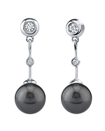 Tahitian Pearl & Diamond Carolyn Earrings