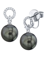 Tahitian Pearl & Diamond Joyce Earrings