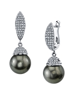 Tahitian South Sea Pearl & Diamond Kendall Earrings