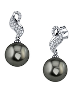 Tahitian South Sea Pearl & Diamond Melanie Earrings